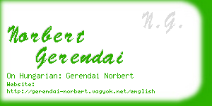 norbert gerendai business card